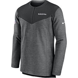 Nike Men's Baltimore Ravens Sideline Lockup Half-Zip Black Jacket