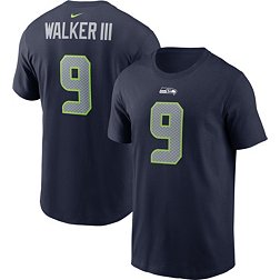 Nike Men's Seattle Seahawks Kenneth Walker #9 Logo Navy T-Shirt