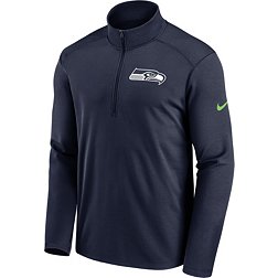 Nike Men's Seattle Seahawks Logo Pacer Navy Half-Zip Pullover