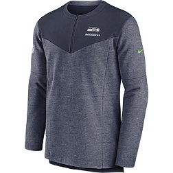 Nike Men's Seattle Seahawks Sideline Lockup Half-Zip Navy Jacket