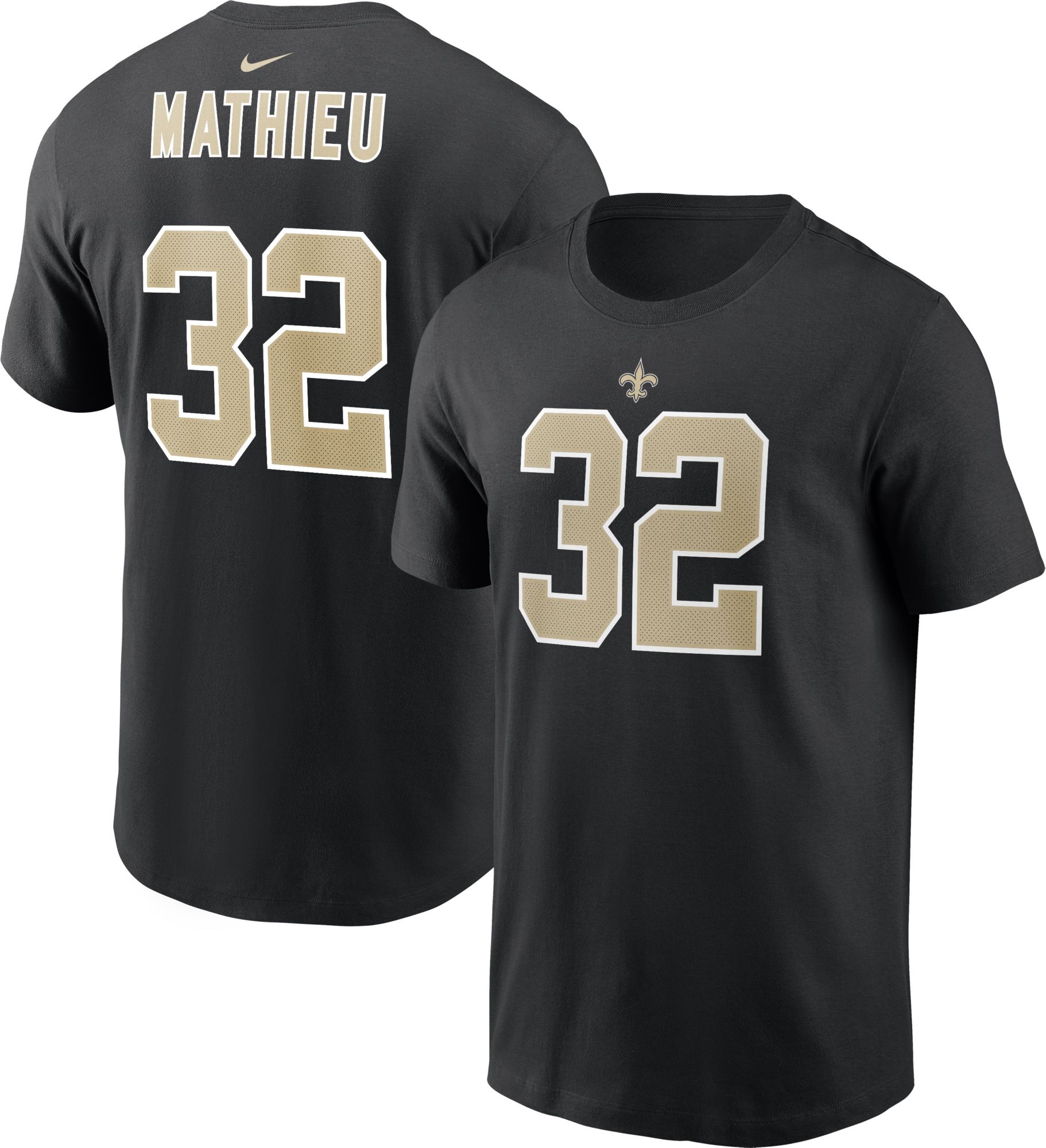 Nike Men's New Orleans Saints Tyrann Mathieu #32 Black Game Jersey