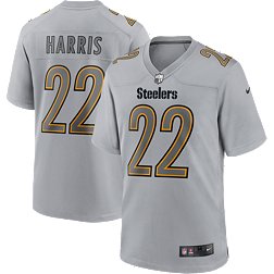 Nike Men's Pittsburgh Steelers Najee Harris #22 Atmosphere Grey Game Jersey