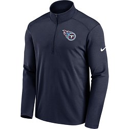 Nike Men's Tennessee Titans Logo Pacer Navy Half-Zip Pullover