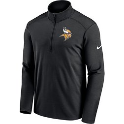 Nike Men's Minnesota Vikings Logo Pacer Black Half-Zip Pullover