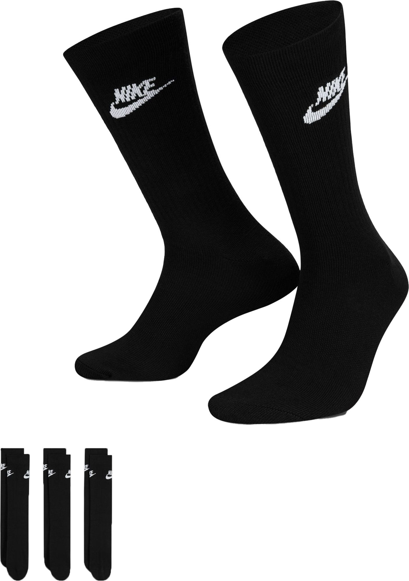 Nike Men's Sportswear Everyday Essential Crew Socks – 3 Pack