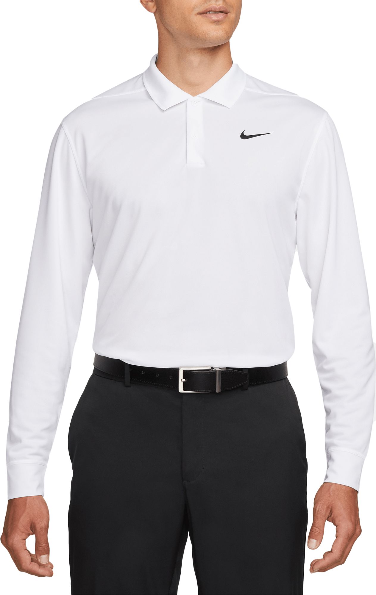 Nike Men's Dri FIT Victory Solid Long Sleeve Golf Polo