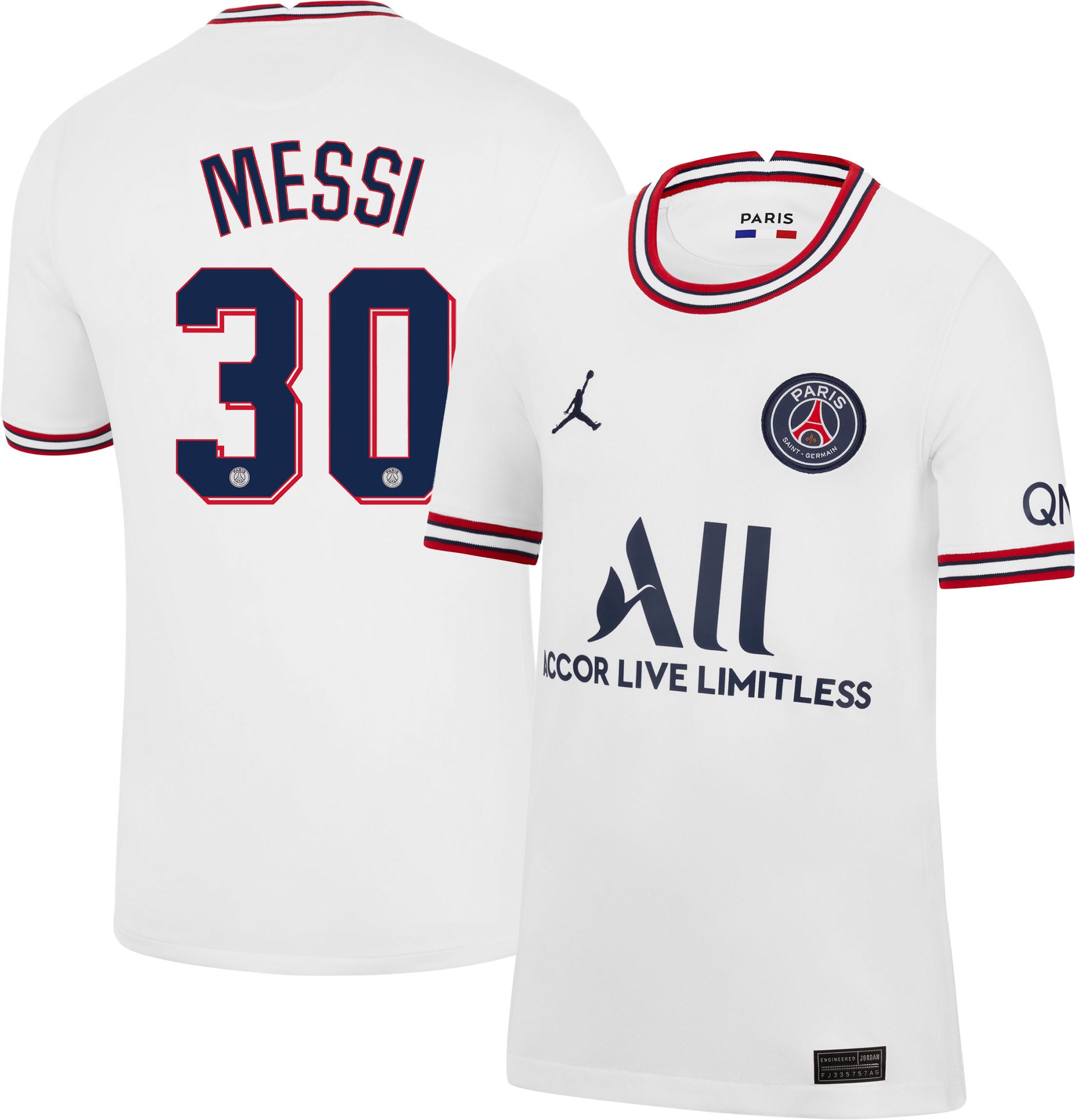 Paris Saint Germain 21 Lionel Messi 30 Breathe Stadium 4th Replica Jersey