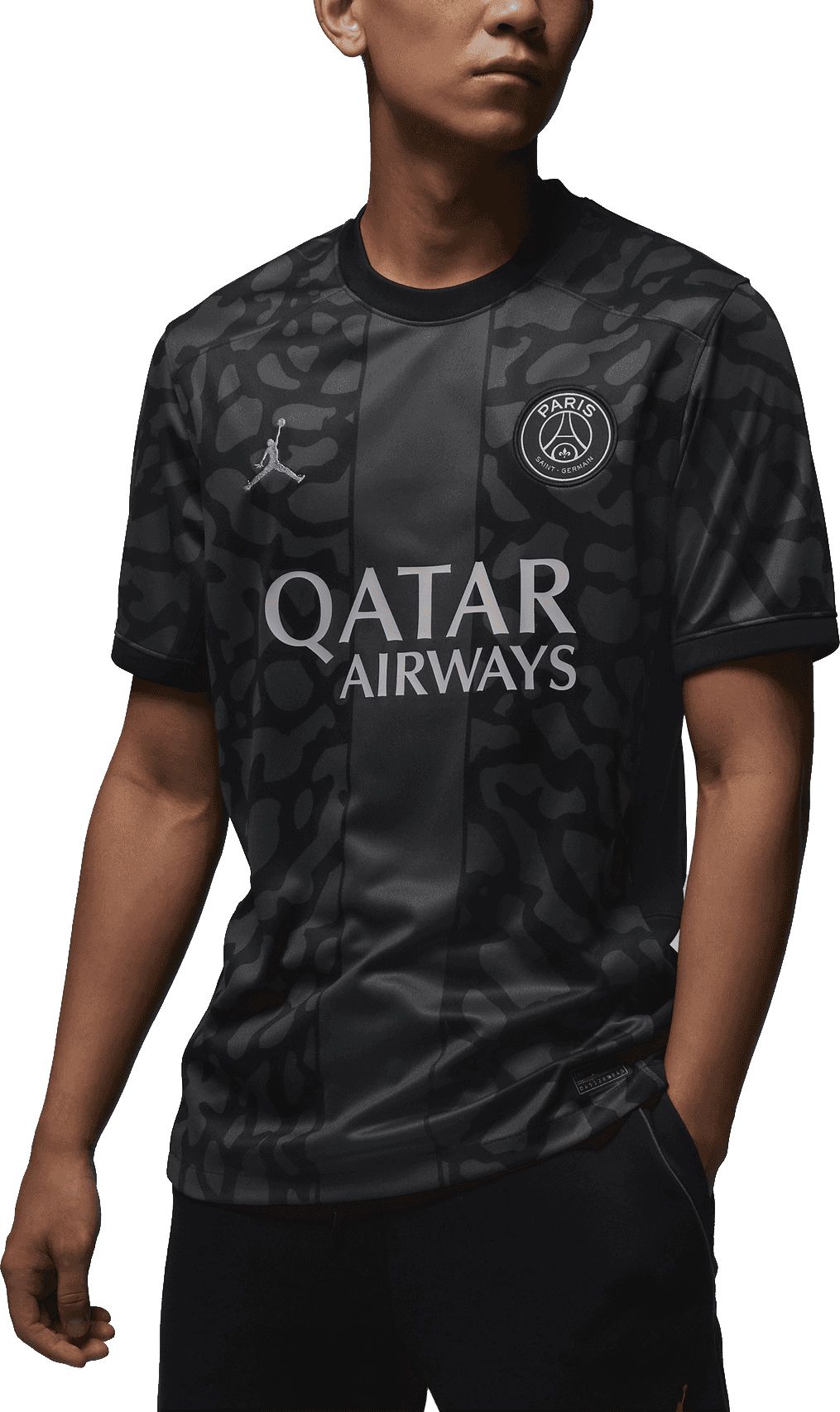 psg jordan jersey black