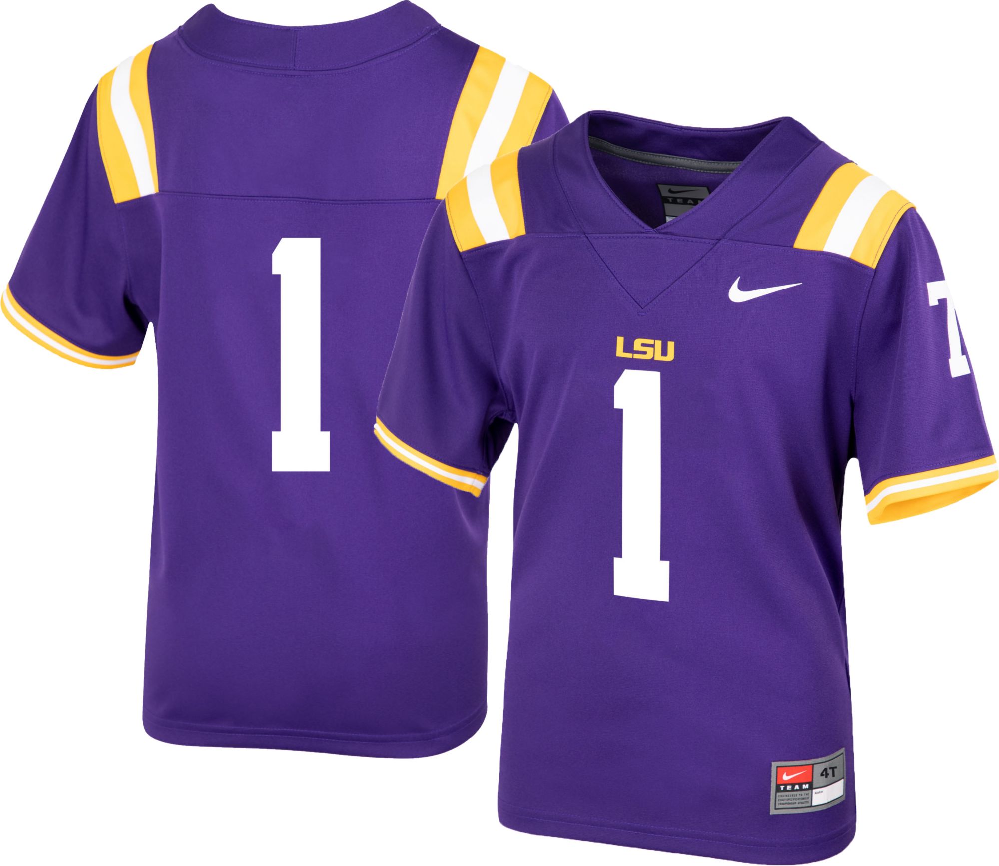 Nike Toddler LSU Tigers #1 Purple Untouchable Game Football Jersey