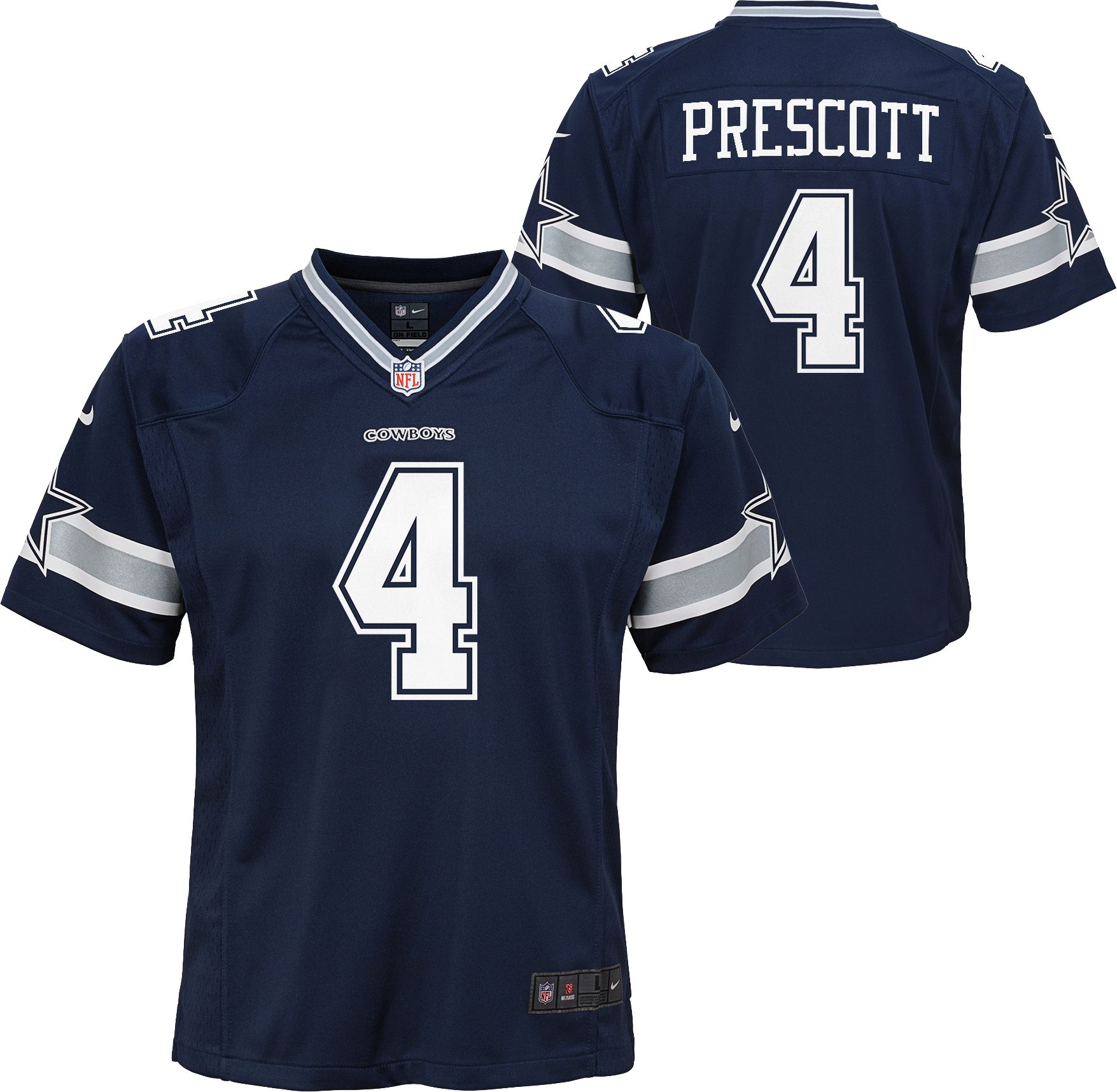Nike Toddler Dallas Cowboys Dak Prescott #4 Navy Game Jersey