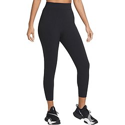 Mid-Rise Workout Leggings with Contrasting Waistband - Rich Black