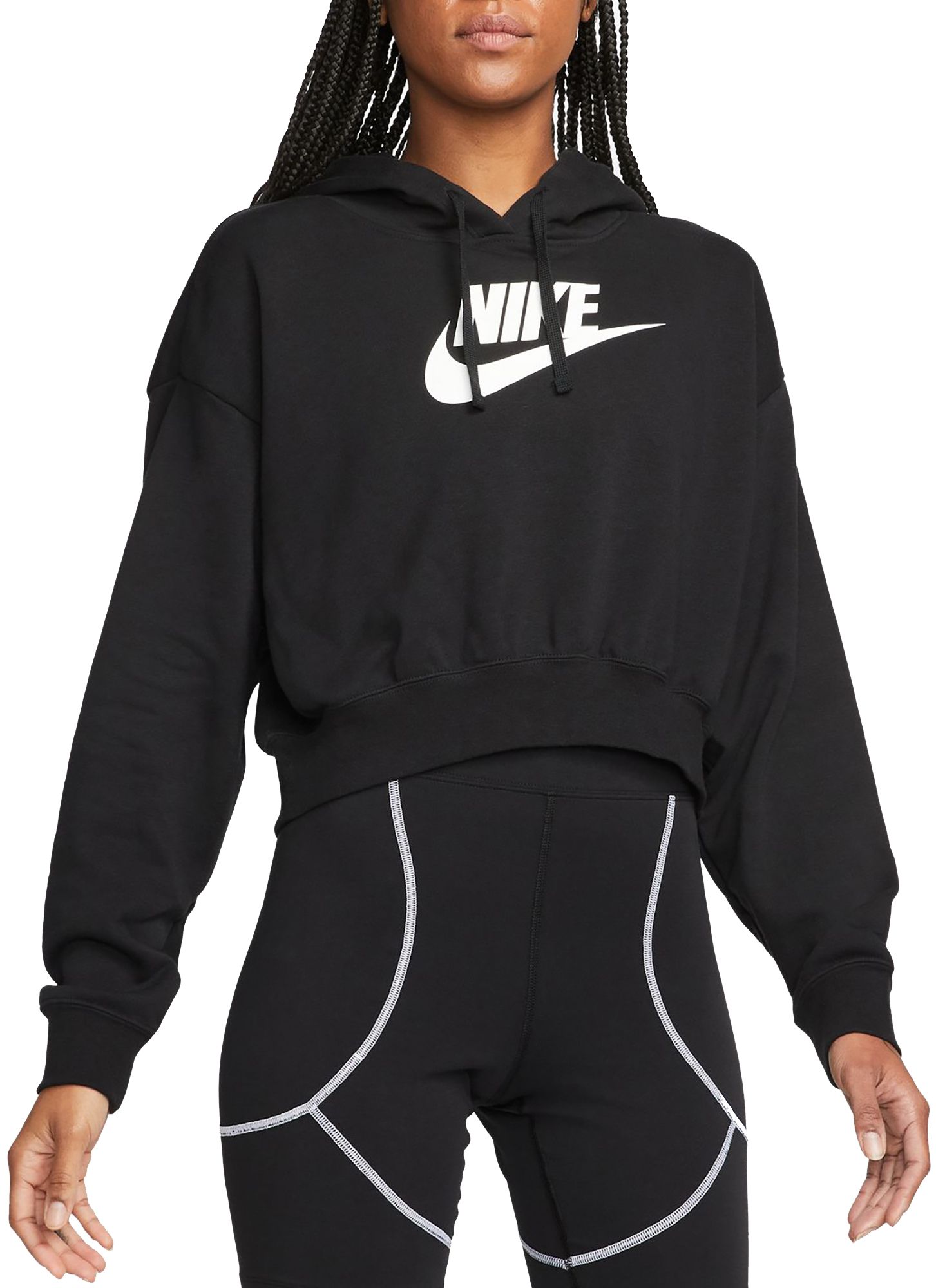 Nike Sportswear Women's Club Fleece Oversized Crop Graphic Hoodie