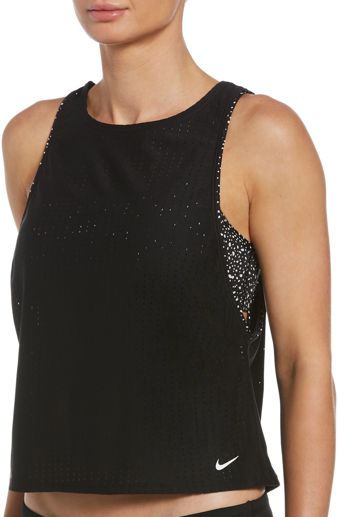 Nike Women's Water Dots Convertible Layered Tankini Top