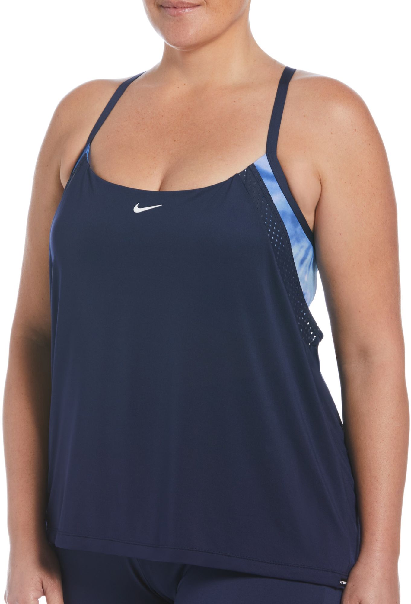 Nike Women's Plus Size V-Neck Tankini Top