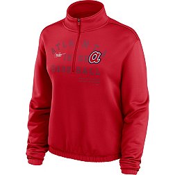 Nike Women's Atlanta Braves Red Cooperstown Collection Rewind 1/2 Zip Jacket