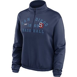 Nike Women's San Diego Padres Navy Cooperstown Collection Rewind 1/2 Zip Jacket