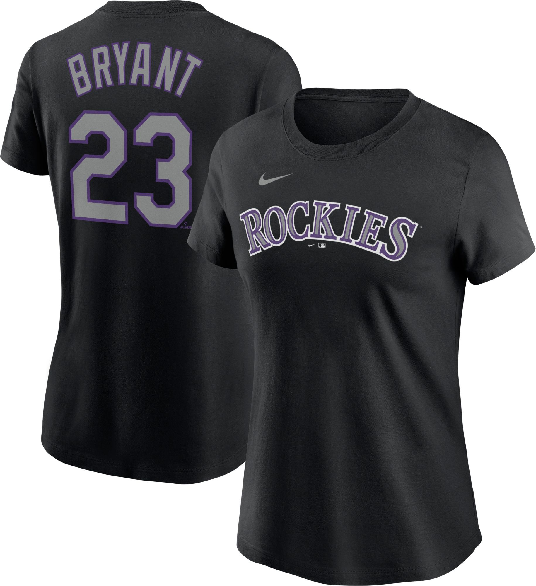 Nike / Women's Colorado Rockies Kris Bryant #23 Black T-Shirt