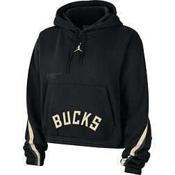 Nike Women's Milwaukee Bucks Black Fleece Courtside Statement Hoodie