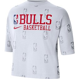 Nike Women's Chicago Bulls White Courtside Cotton T-Shirt