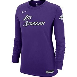 Nike Women's 2022-23 City Edition Los Angeles Lakers Purple Courtside Long Sleeve T-Shirt