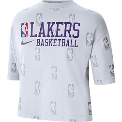 Nike Women's Los Angeles Lakers White Courtside Cotton T-Shirt
