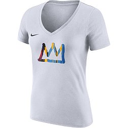 Nike Women's 2022-23 City Edition Brooklyn Nets White V-Neck T-Shirt