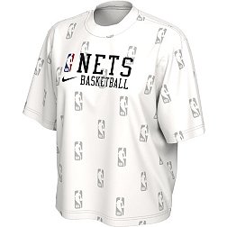 Nike Women's Brooklyn Nets White Courtside Cotton T-Shirt