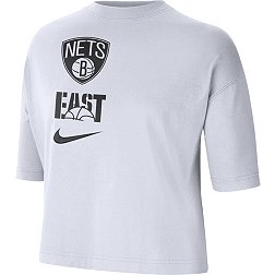 Nike Women's Brooklyn Nets White Courtside Boxy Longsleeve T-Shirt