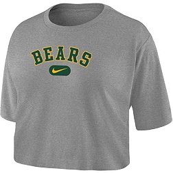 Nike Women's Baylor Bears Grey Dri-FIT Cotton Crop T-Shirt