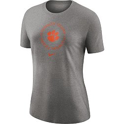 Nike Women's Clemson Tigers Grey Dri-FIT Cotton Crew T-Shirt