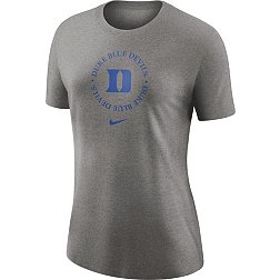 Nike Women's Duke Blue Devils Grey Dri-FIT Cotton Crew T-Shirt