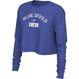 Nike Women's Duke Blue Devils Duke Blue Cotton Cropped Long Sleeve T-Shirt