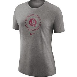 Nike Women's Florida State Seminoles Grey Dri-FIT Cotton Crew T-Shirt