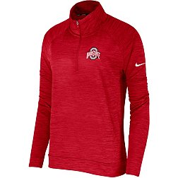 Nike Women's Ohio State Buckeyes Scarlet Pacer Quarter-Zip Shirt