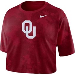 Nike Women's Oklahoma Sooners Crimson Cotton Cropped T-Shirt
