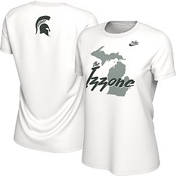 Nike Women's Michigan State Spartans Official 2022-23 Basketball Izzone Student Body White T-Shirt