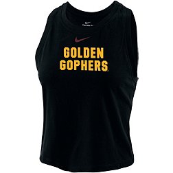 Nike Women's Minnesota Golden Gophers Black Dri-FIT Cotton Crop Tank Top