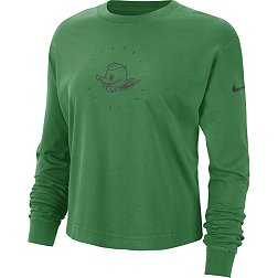 Nike Women's Oregon Ducks Green Boxy Dust Long Sleeve T-Shirt