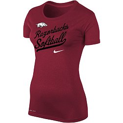 Nike Women's Arkansas Razorbacks Cardinal Softball Dri-FIT Legend T-Shirt