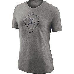Nike Women's Virginia Cavaliers Grey Dri-FIT Cotton Crew T-Shirt