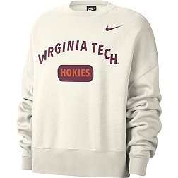 Nike Women's Virginia Tech Hokies Crew Neck White Sweatshirt