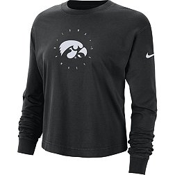 Nike Women's Iowa Hawkeyes Black Boxy Dust Long Sleeve T-Shirt