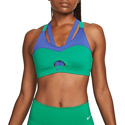 Nike Training Dri-Fit Indy v-neck bra in green