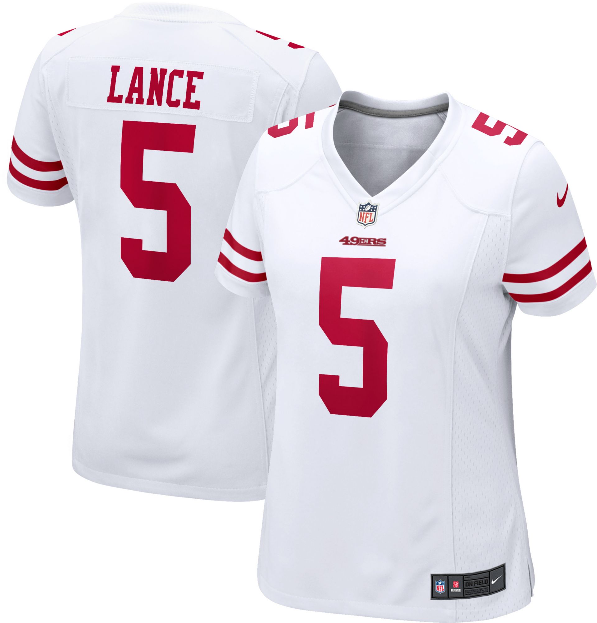 Nike Youth San Francisco 49ers Trey Lance #5 White Game Jersey