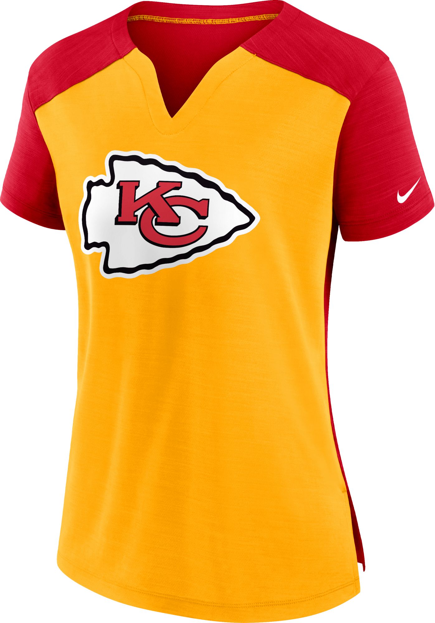 Nike / Women's Kansas City Chiefs Exceed 2-Tone Red V-Neck T-Shirt