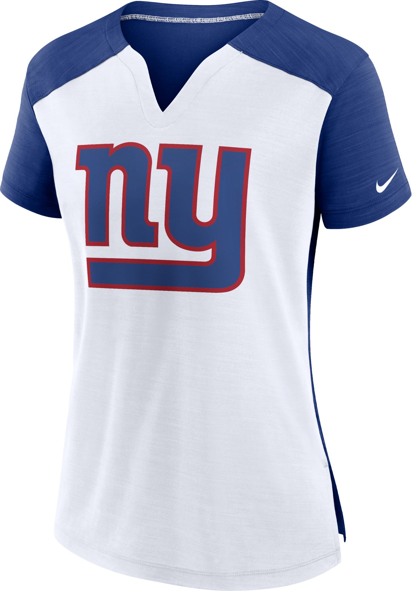 Women's New York Giants Exceed 2-Tone Royal V-Neck T-Shirt