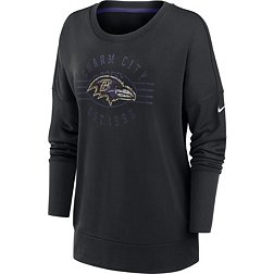Nike Women's Baltimore Ravens Historic Fleece Black Crew