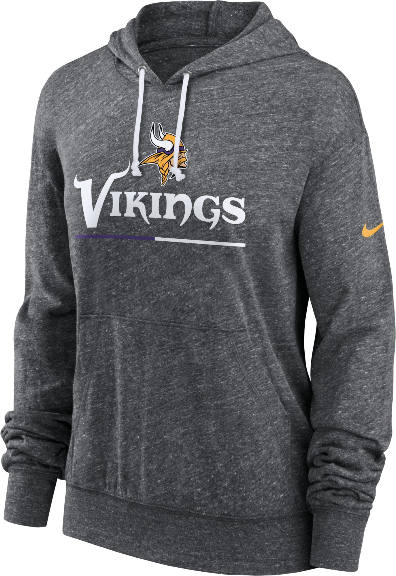 Nike Women's Minnesota Vikings Grey Gym Vintage Pullover Hoodie