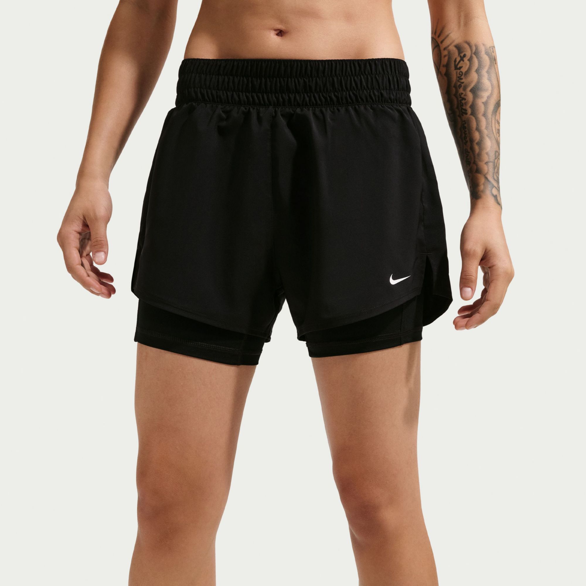 Nike Women's One Dri-FIT High-Waisted 3" 2-in-1 Shorts