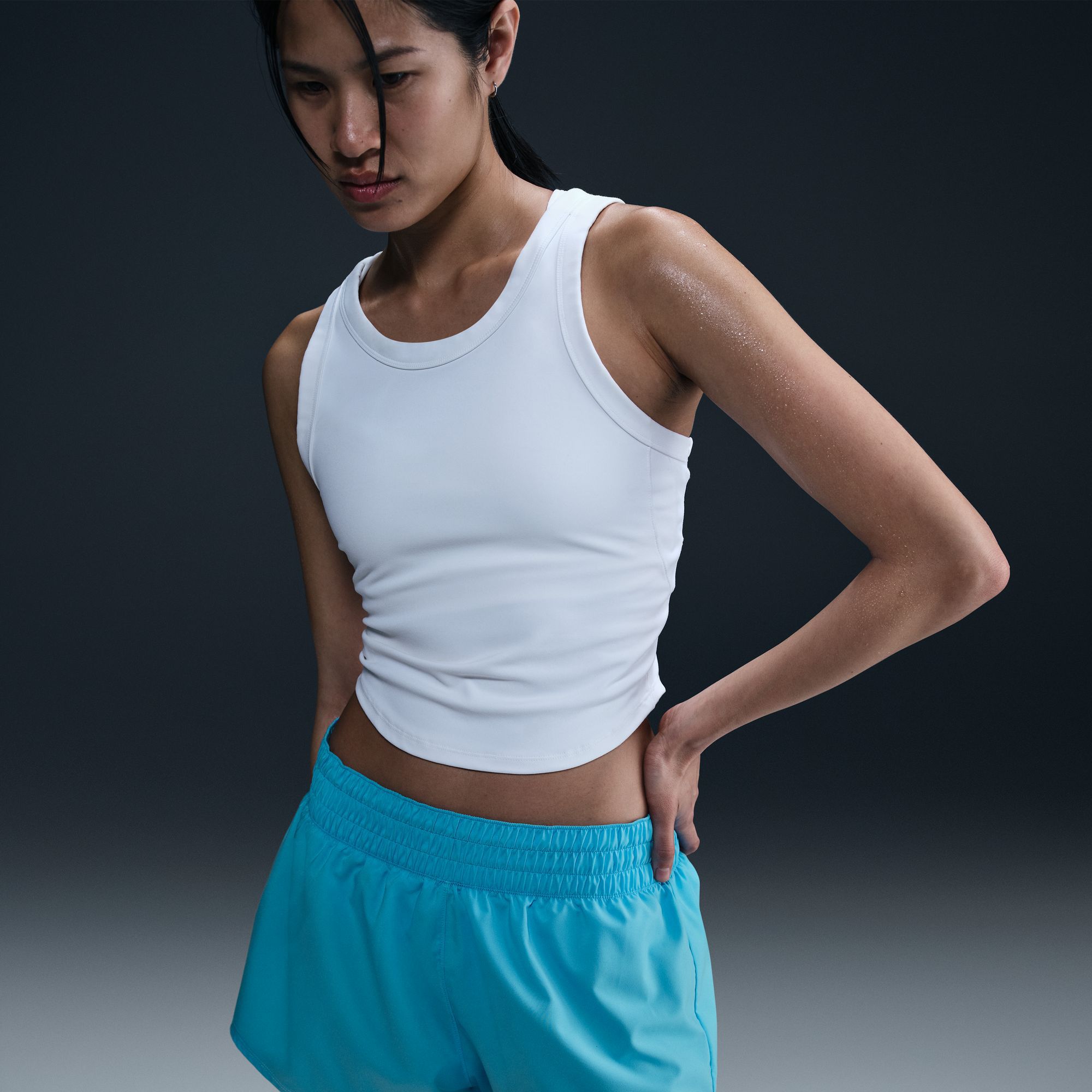 Nike Women's One Dri-FIT Mid-Rise 3" Brief-Lined Shorts